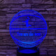 Kosárlabda 4 7 színű  3D led lámpa