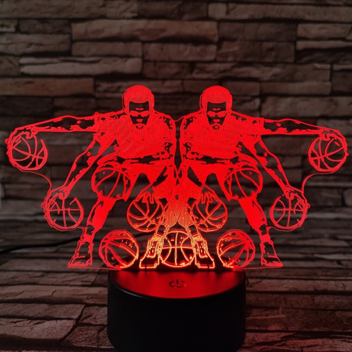 Kosárlabda vezetése  7 színű  3D led lámpa
