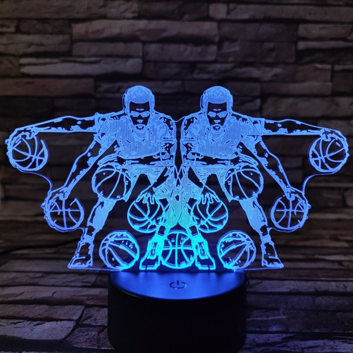 Kosárlabda vezetése  7 színű  3D led lámpa