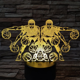 Kosárlabda vezetése  7 színű  3D led lámpa