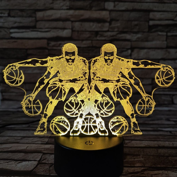 Kosárlabda vezetése  7 színű  3D led lámpa