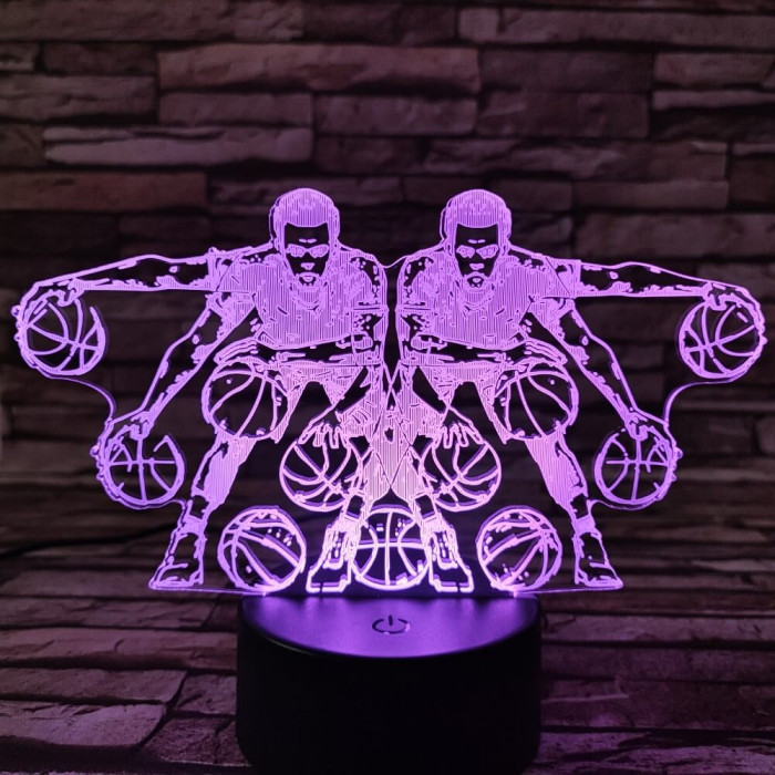 Kosárlabda vezetése  7 színű  3D led lámpa