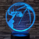 Kosárlabda 7 színű  3D led lámpa