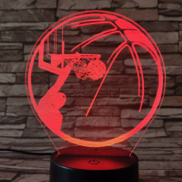 Kosárlabda 7 színű  3D led lámpa