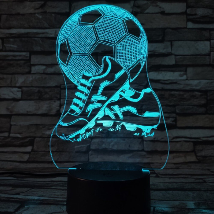 Foci cipő 7 színű 3D led lámpa