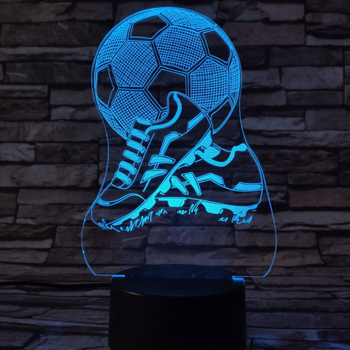 Foci cipő 7 színű 3D led lámpa