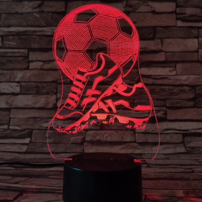 Foci cipő 7 színű 3D led lámpa