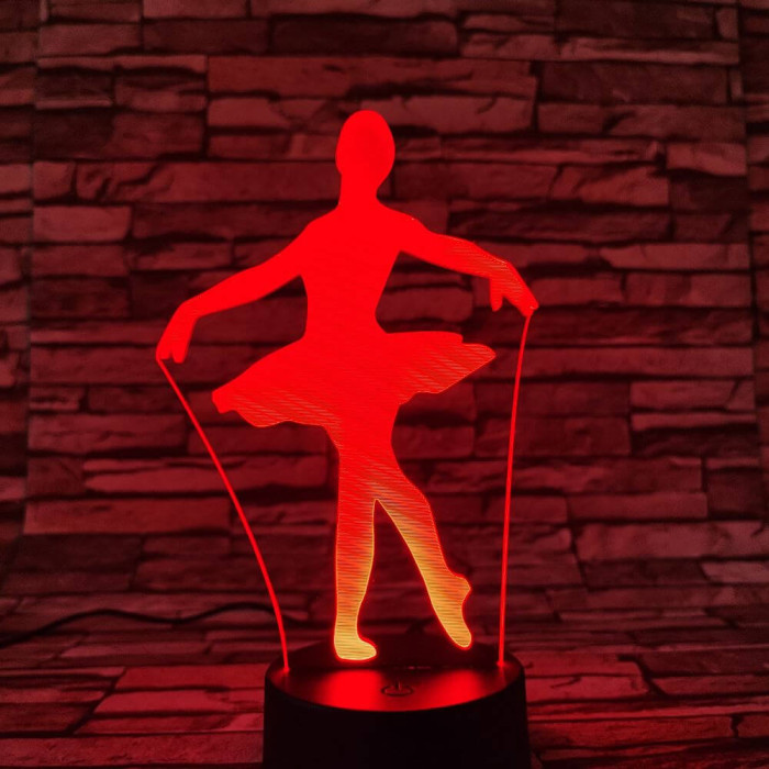 Balettos lány 3D led lámpa