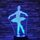 Balettos lány 3D led lámpa