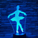 Balettos lány 3D led lámpa