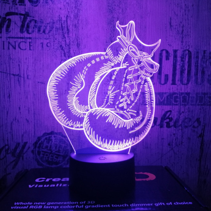 Bokszkesztyű 7 színű 3D led lámpa