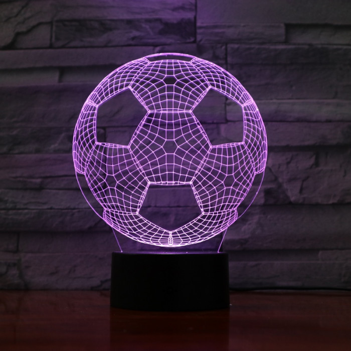 Focilabda 7 színű 3D led lámpa