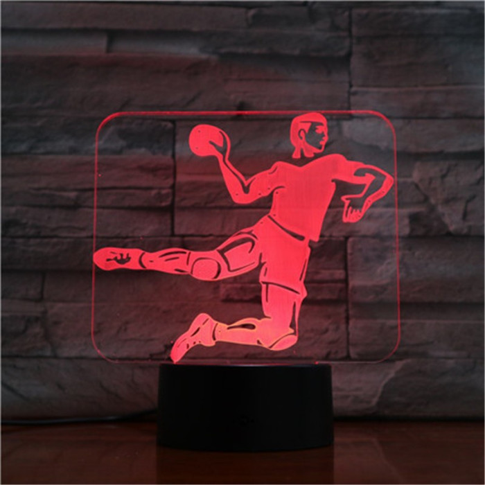 Kézilabda 7 színű 3D led lámpa
