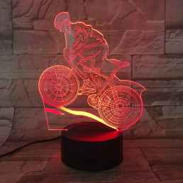 Kerékpáros mountain bike 7 színű 3D led lámpa