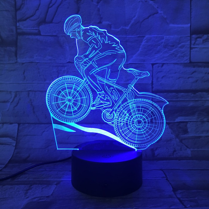 Kerékpáros mountain bike 7 színű 3D led lámpa