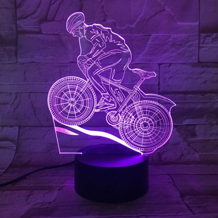 Kerékpáros mountain bike 7 színű 3D led lámpa