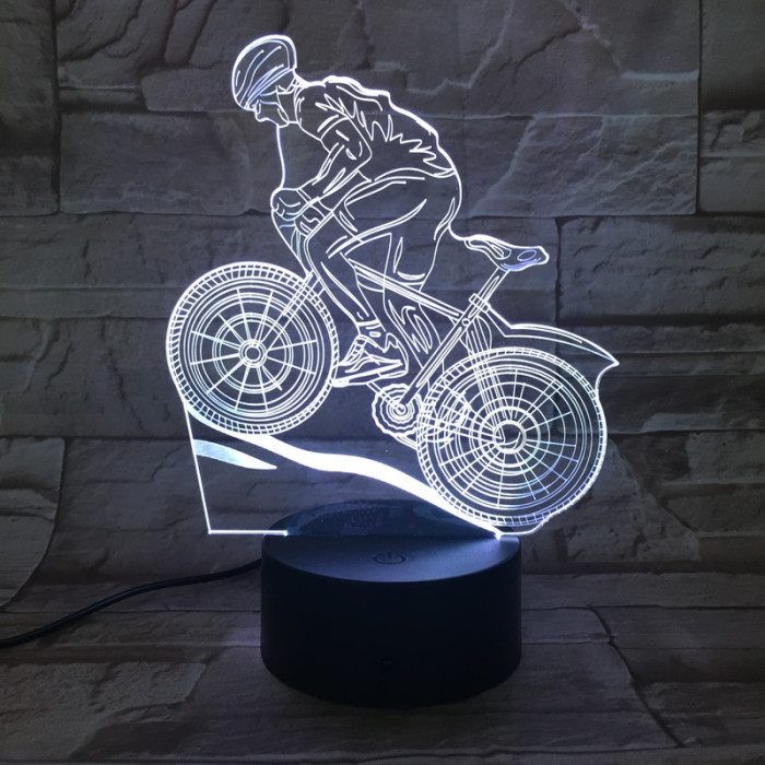 Kerékpáros mountain bike 7 színű 3D led lámpa