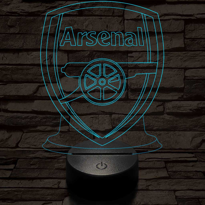 Arsenal 7 színű 3D led lámpa