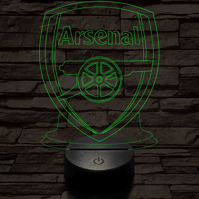 Arsenal 7 színű 3D led lámpa