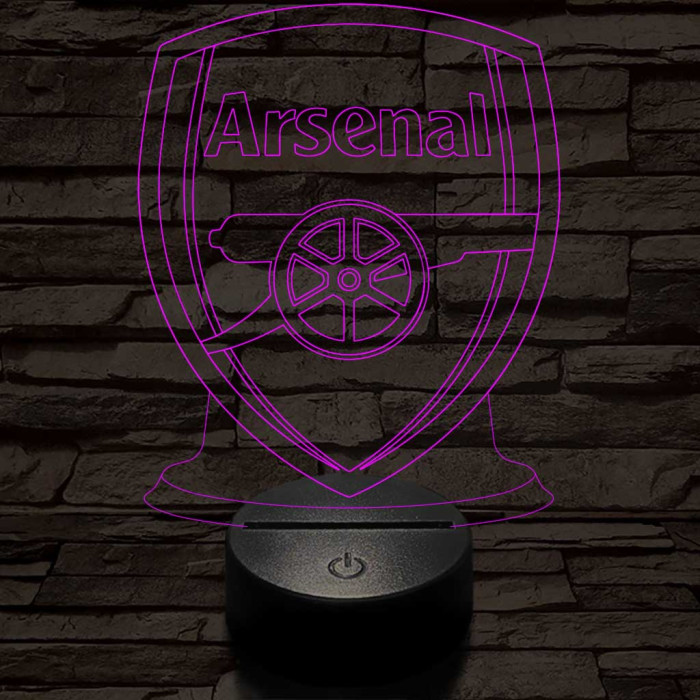 Arsenal 7 színű 3D led lámpa