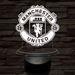 Manchester United 7 színű 3D led lámpa