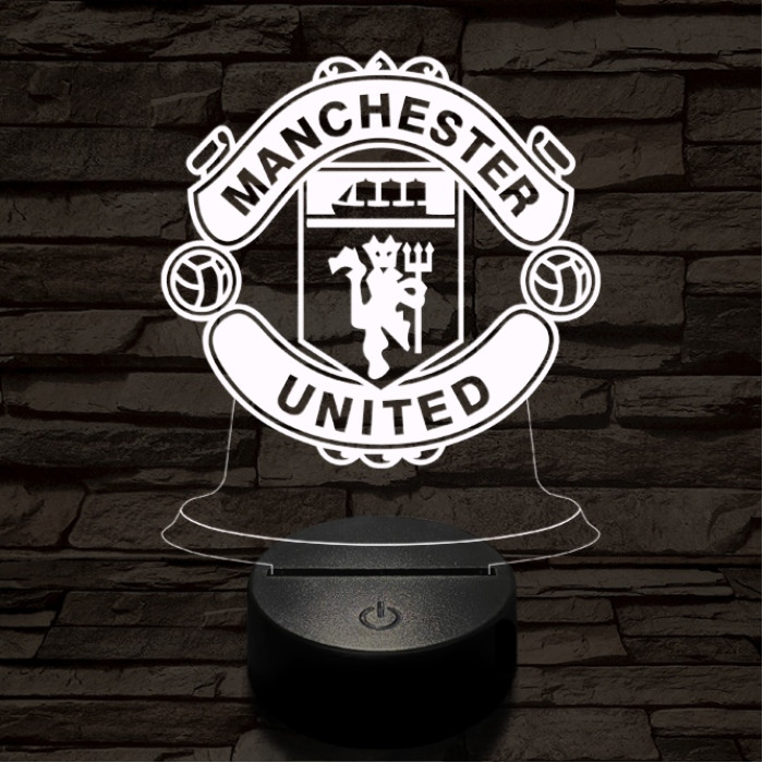 Manchester United 7 színű 3D led lámpa