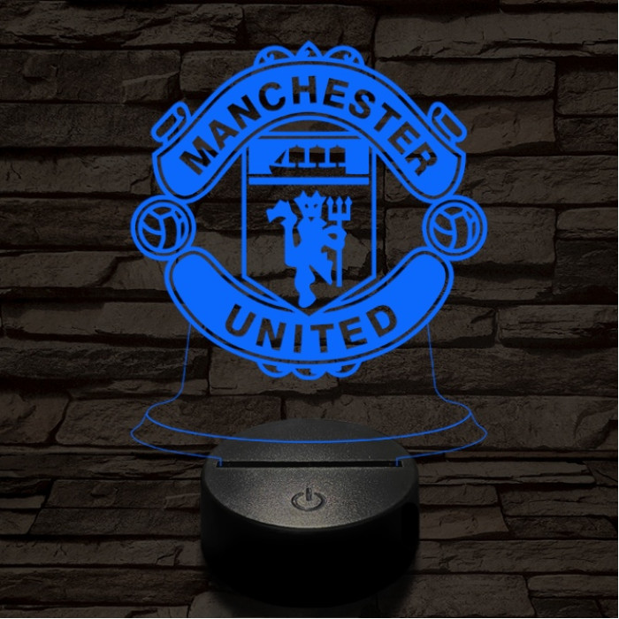 Manchester United 7 színű 3D led lámpa