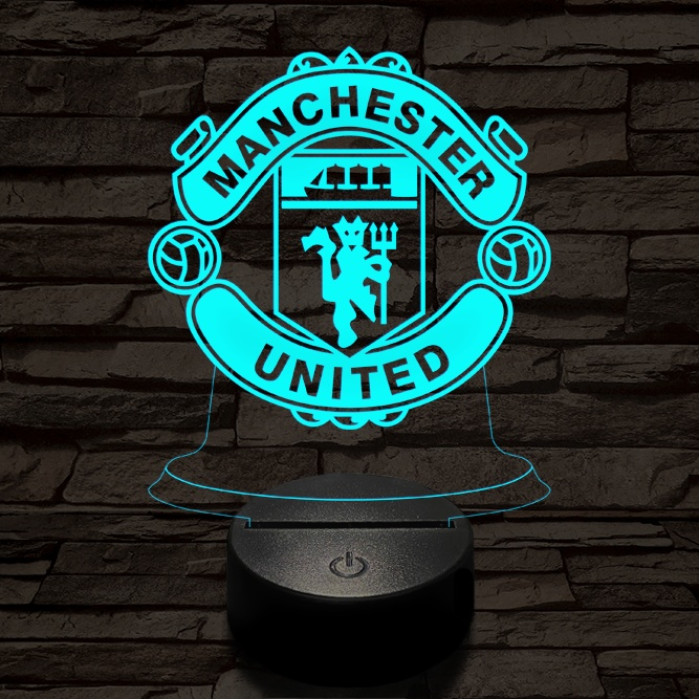 Manchester United 7 színű 3D led lámpa