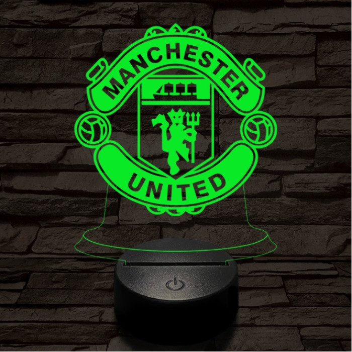 Manchester United 7 színű 3D led lámpa