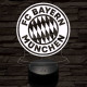 Bayern München 7 színű 3D led lámpa