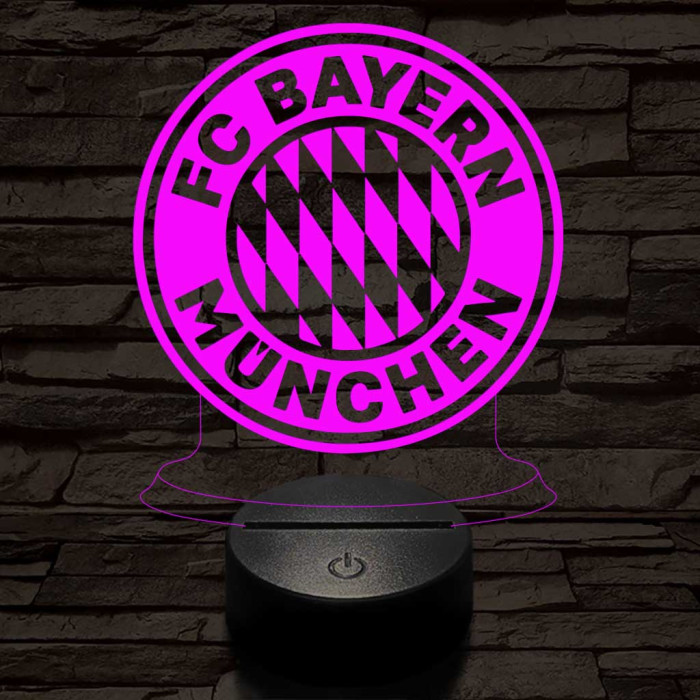 Bayern München 7 színű 3D led lámpa