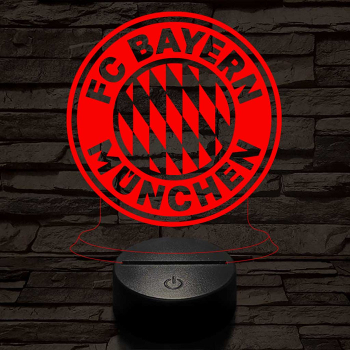 Bayern München 7 színű 3D led lámpa