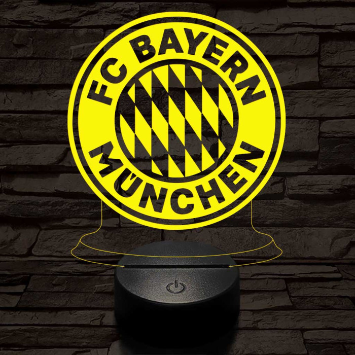 Bayern München 7 színű 3D led lámpa