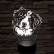 Bernáthegyi kutya fej 7 színű 3D led lámpa