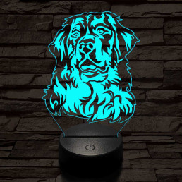 Bernáthegyi kutya 7 színű 3D led lámpa