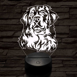 Bernáthegyi kutya 7 színű 3D led lámpa