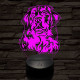 Bernáthegyi kutya 7 színű 3D led lámpa