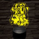 Bernáthegyi kutya 7 színű 3D led lámpa