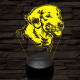 Golden retriever boldog 7 színű 3D led lámpa