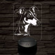 Kis angol agár-fej 7 színű 3D led lámpa