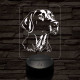 Weimari vizsla-fej 7 színű 3D led lámpa