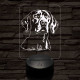 Vizsla 7 színű 3D led lámpa