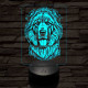 Tibeti masztiff-fej 7 színű 3D led lámpa