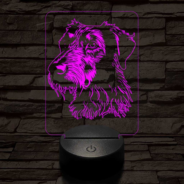 Skót szarvasagár-fej 7 színű 3D led lámpa