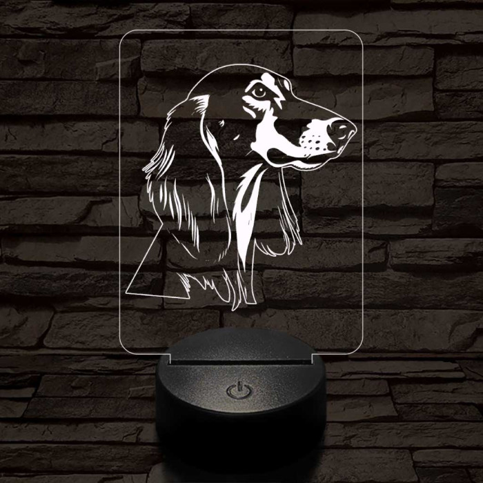 Perzsa agár-fej 7 színű 3D led lámpa