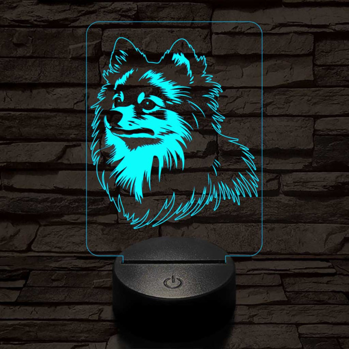 Törpespicc-fej 7 színű 3D led lámpa