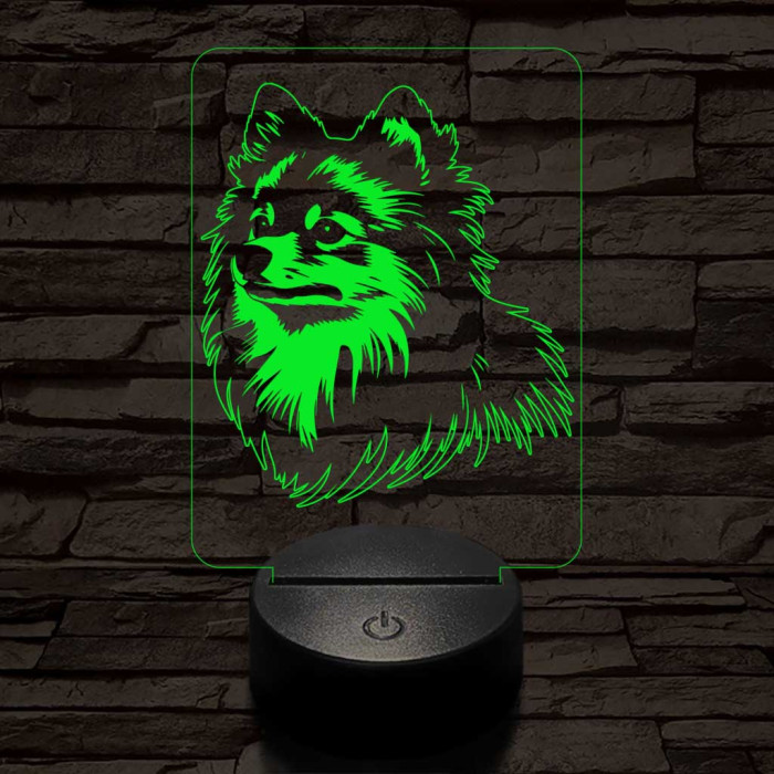 Törpespicc-fej 7 színű 3D led lámpa