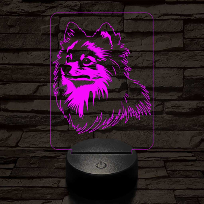 Törpespicc-fej 7 színű 3D led lámpa