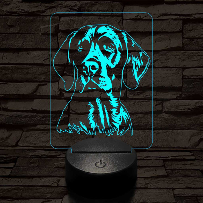 Pointer-fej 7 színű 3D led lámpa