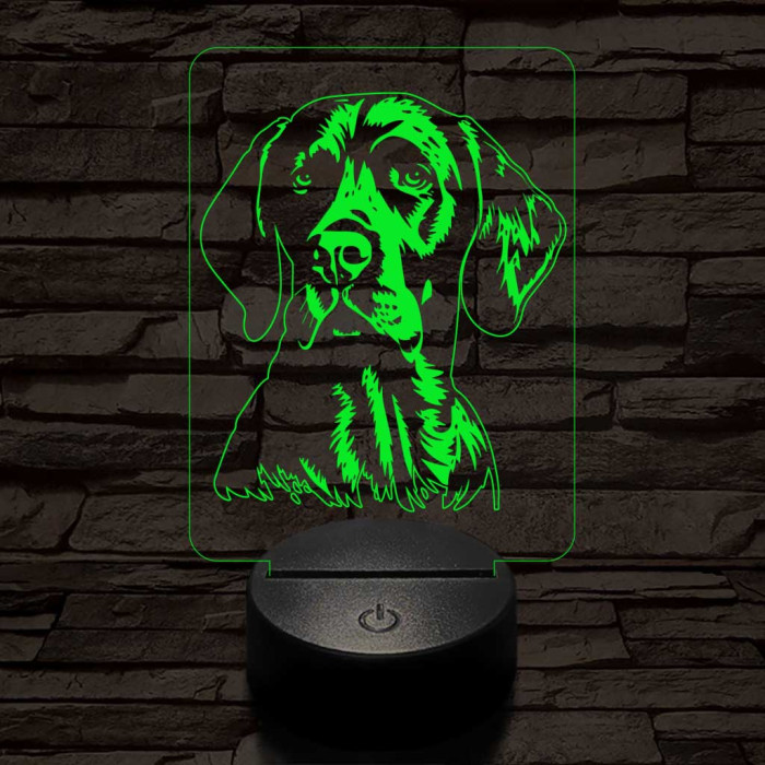 Pointer-fej 7 színű 3D led lámpa